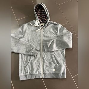 NWT Men’s Marine Layer gray hoodie size medium full zip basic sweatshirt